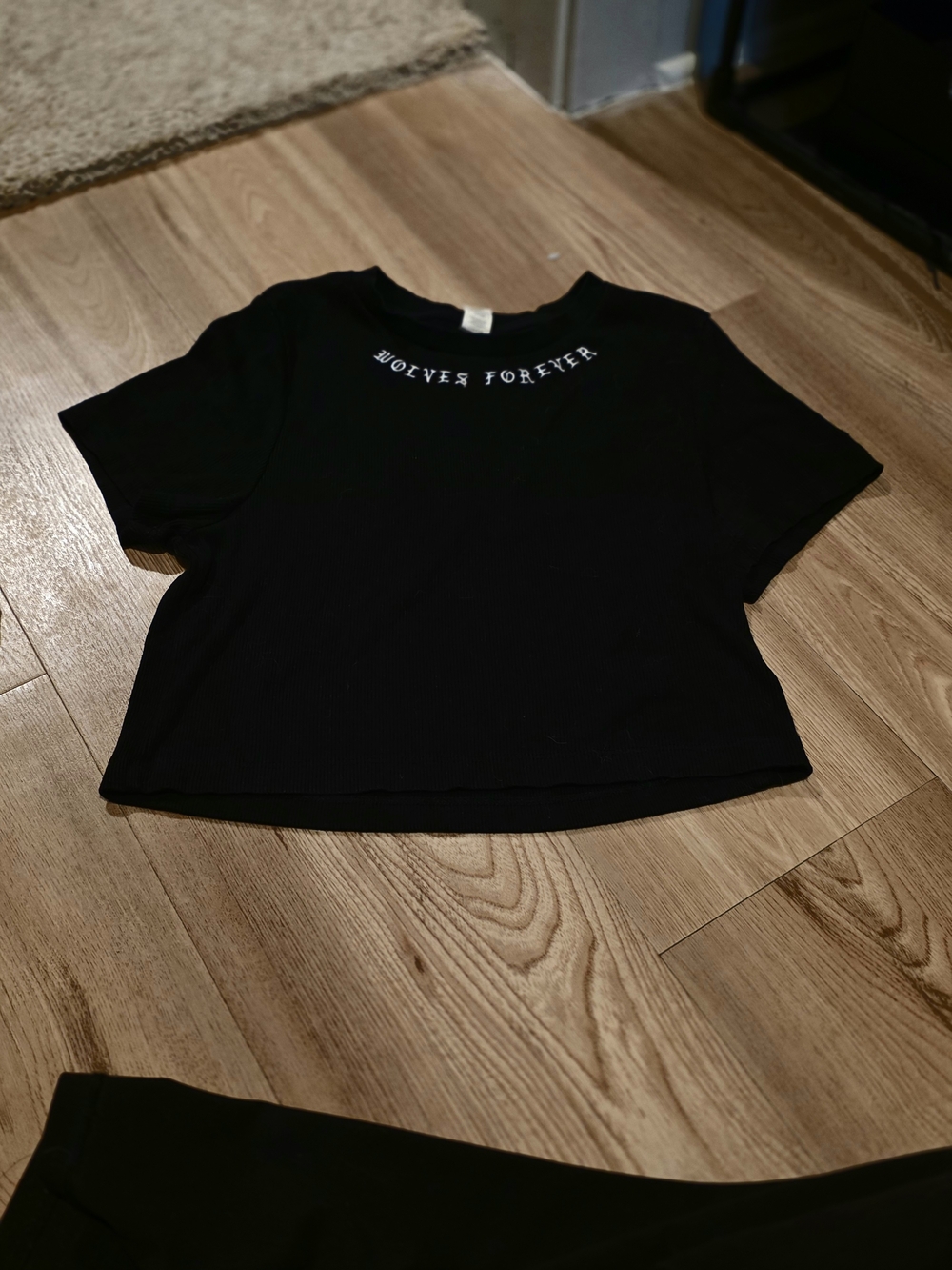 Darc Sport Black Muscle Tee with White 'Wolves Forever' Text